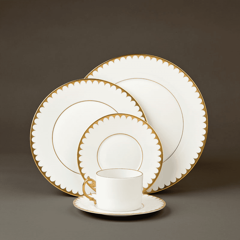 Aegean Filet Dinner Plate, Gold