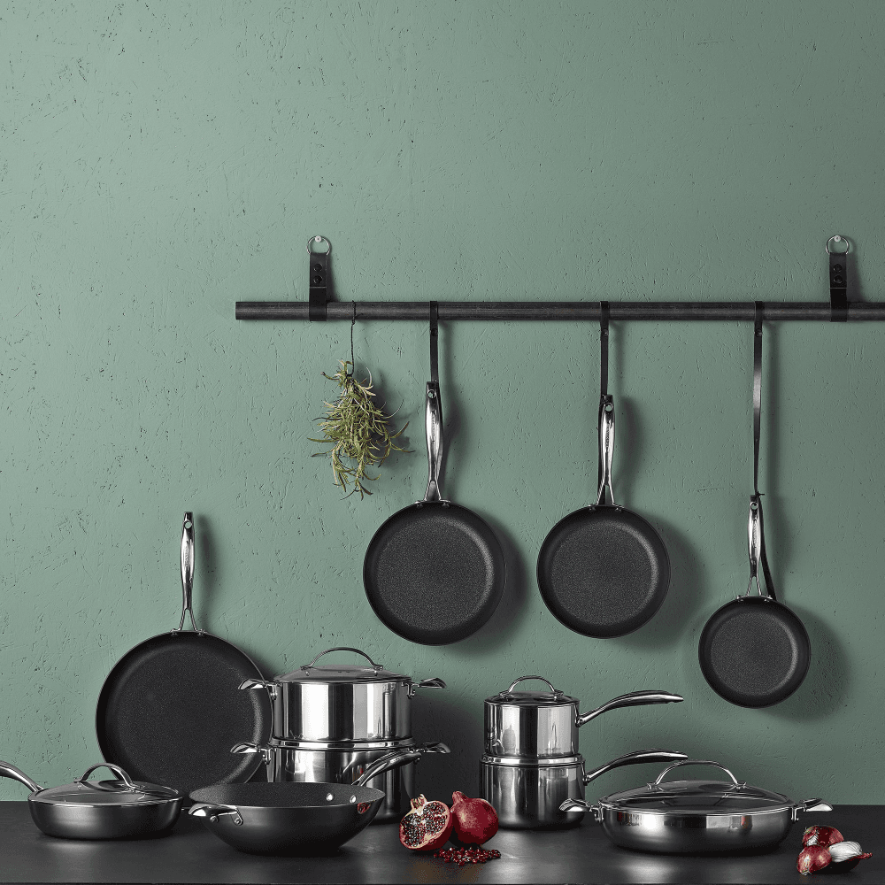 HaptIQ Chef pan with lid, Metallic